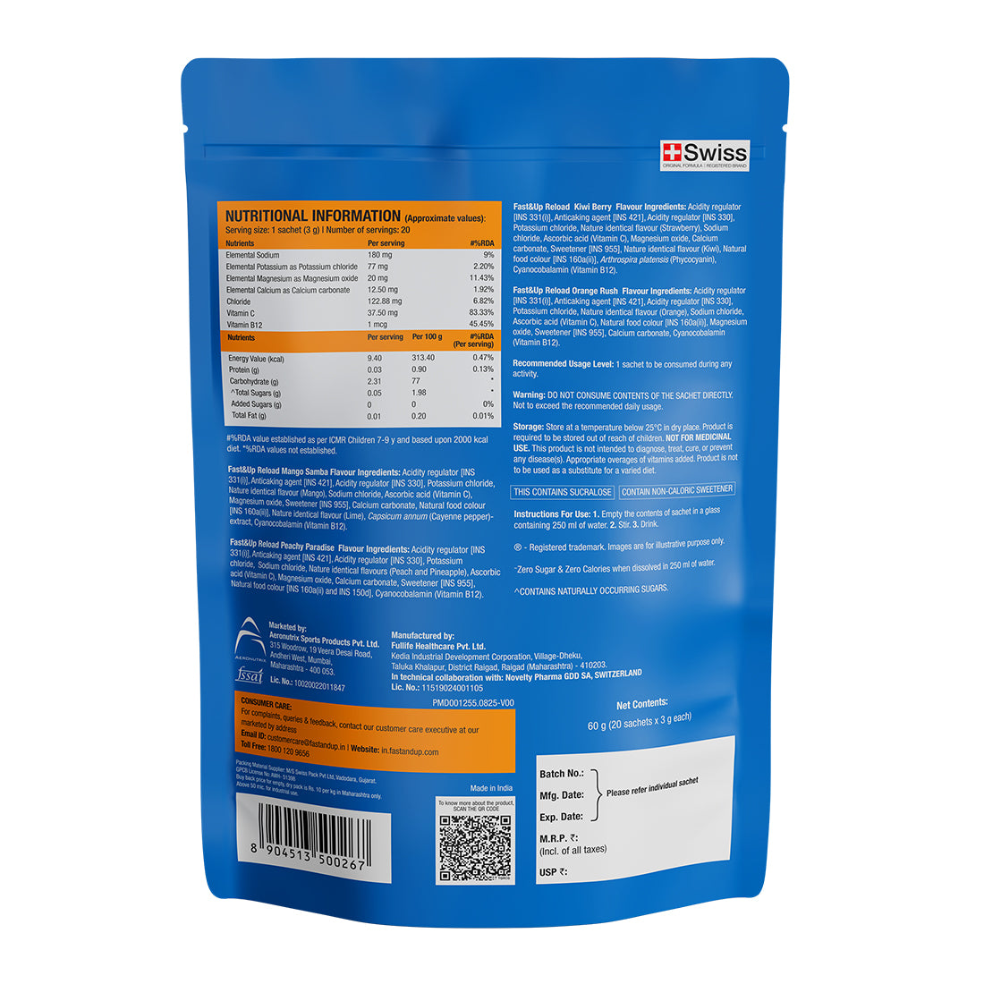 Reload Zero Sugar Instant Hydration Sticks - Assorted