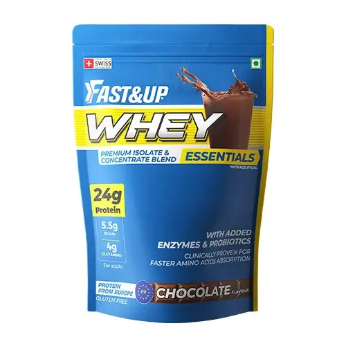 Fast&Up Whey Essentials - Premium Whey Isolate + Concentrate - Chocolate