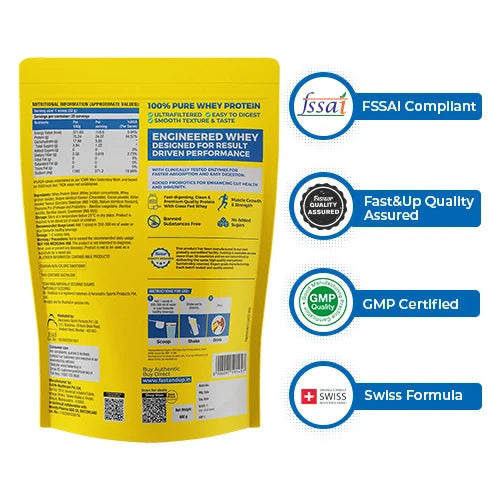 Fast&Up Whey Essentials - Premium Whey Isolate + Concentrate - Chocolate