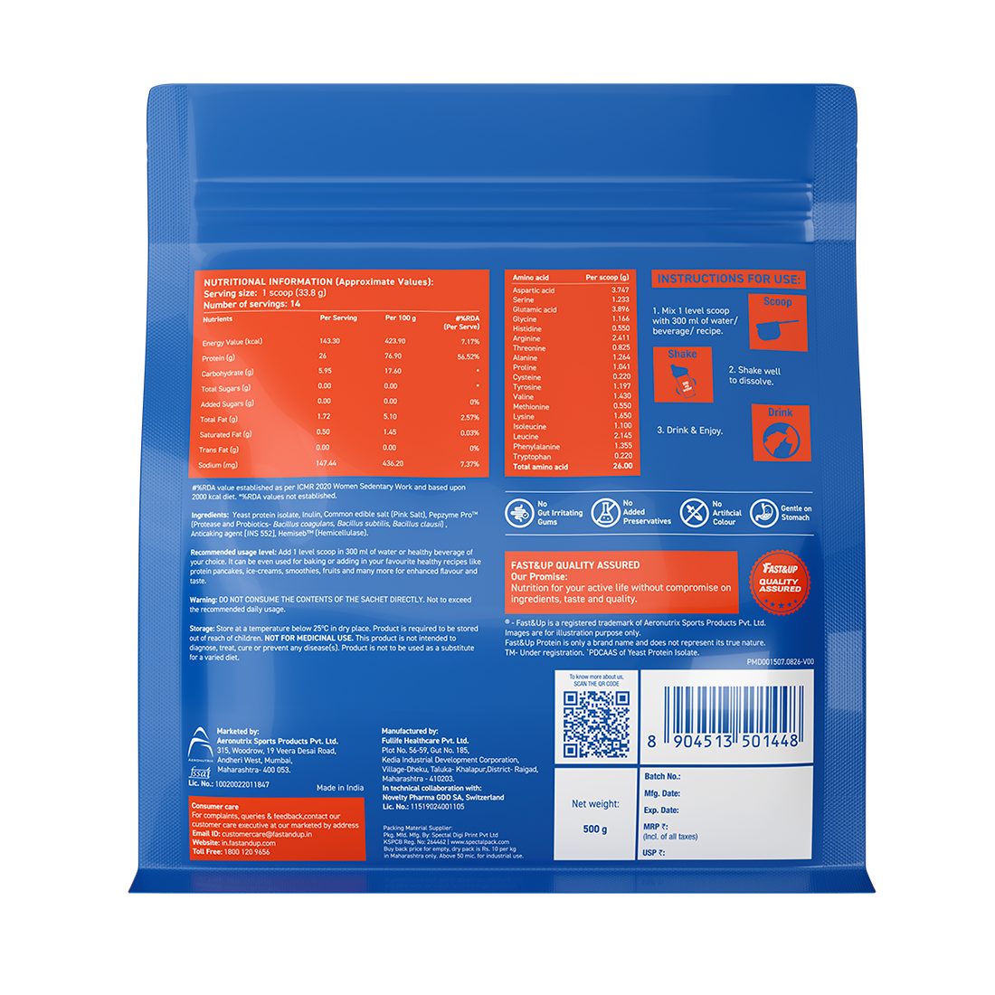Yeast Protein - Unflavoured - 500g