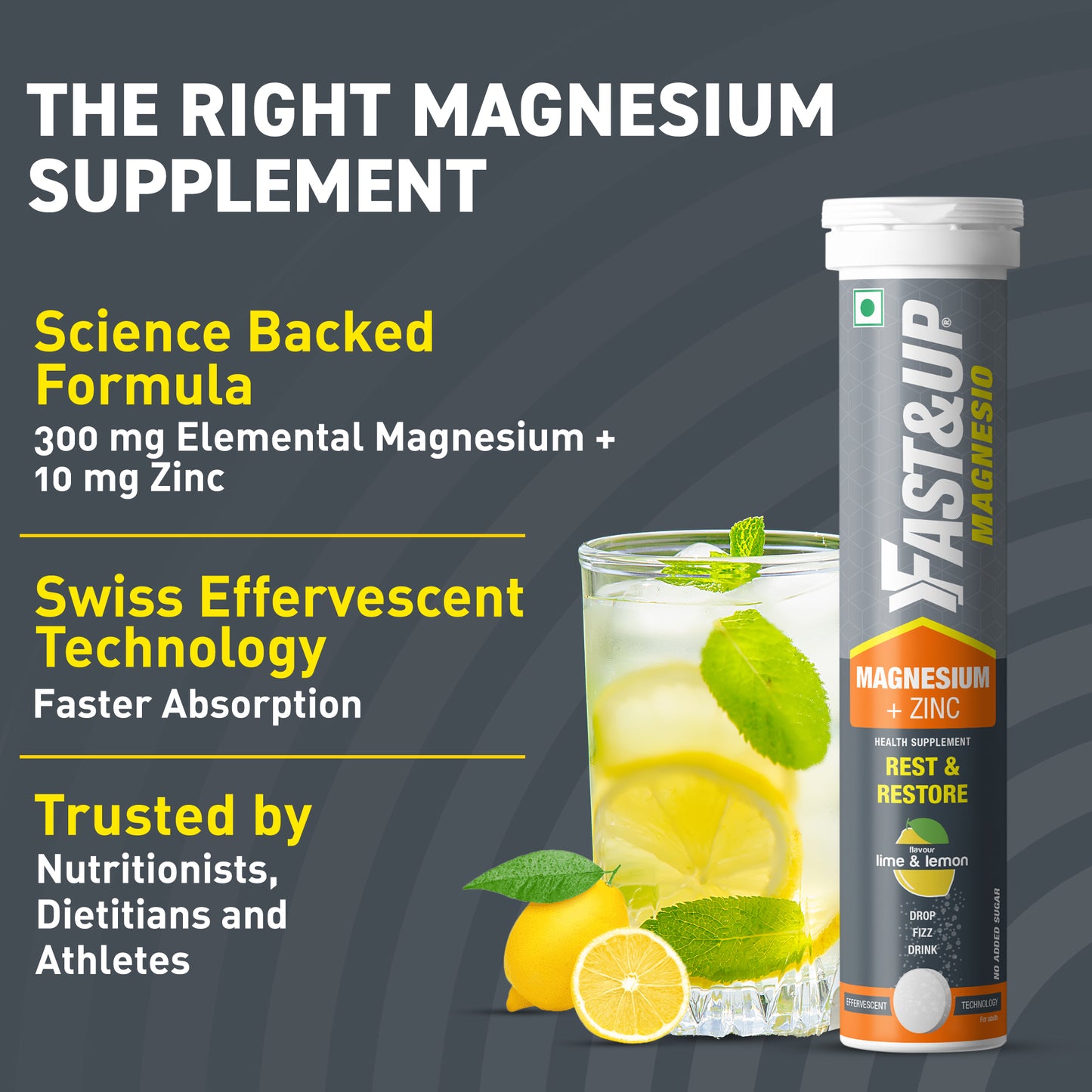 Daily Magnesium for Sleep, Stress & Muscle Recovery - Lime & Lemon