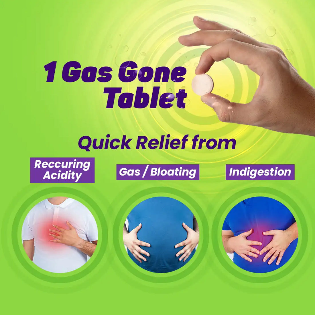 Gas Gone | Rapid Relief from Acidity