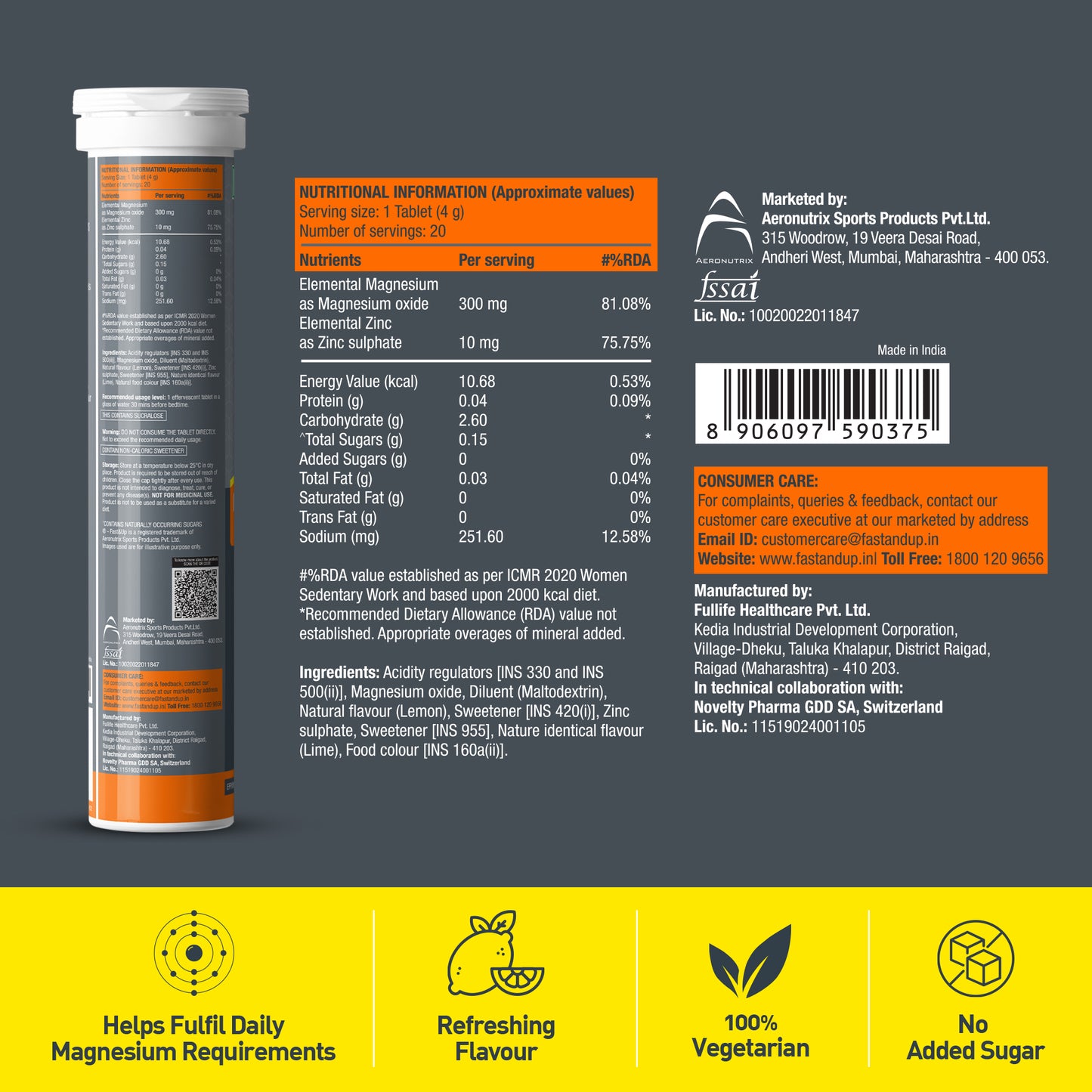 Daily Magnesium for Sleep, Stress & Muscle Recovery - Lime & Lemon