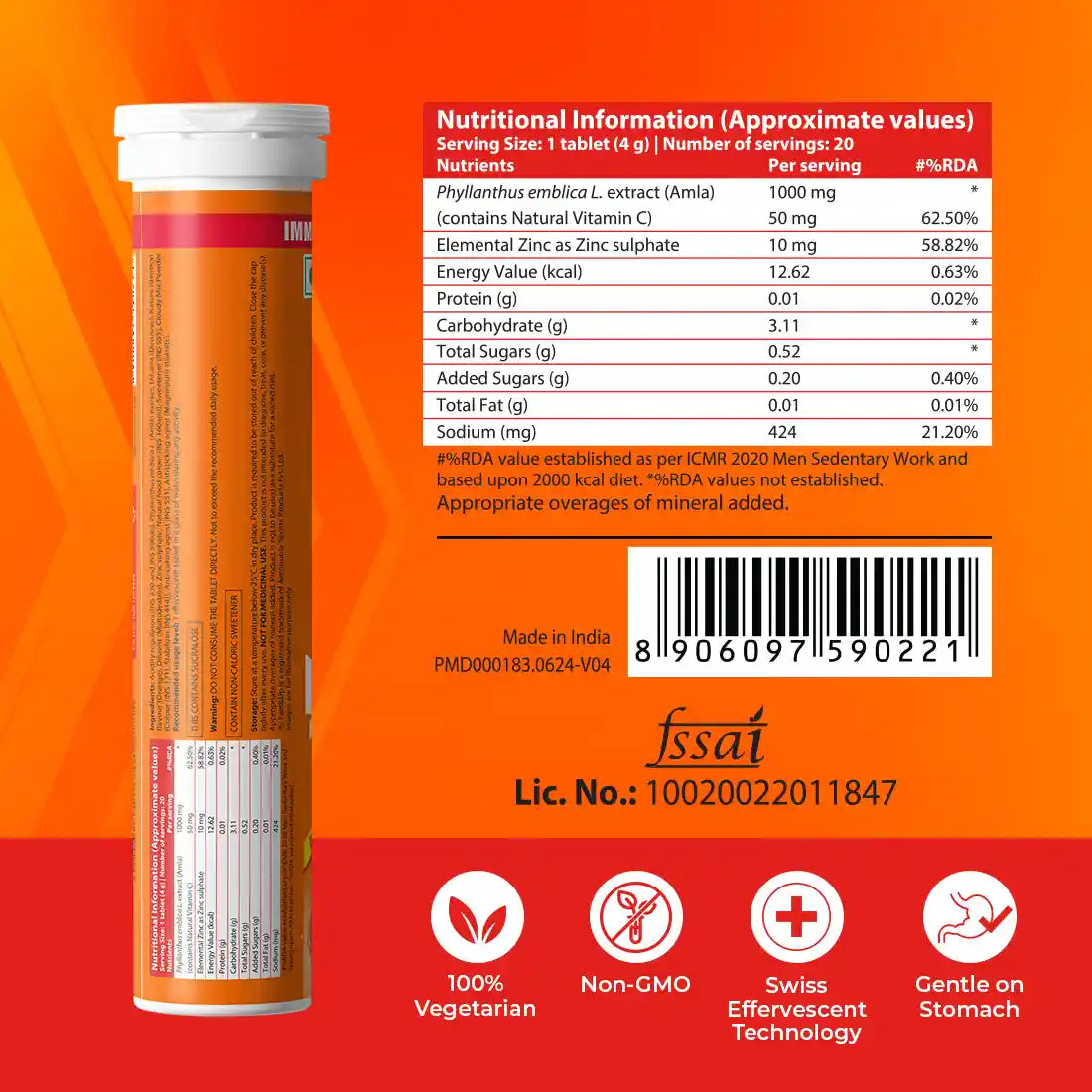 Fast&Up Vitamin C and Zinc for Immunity