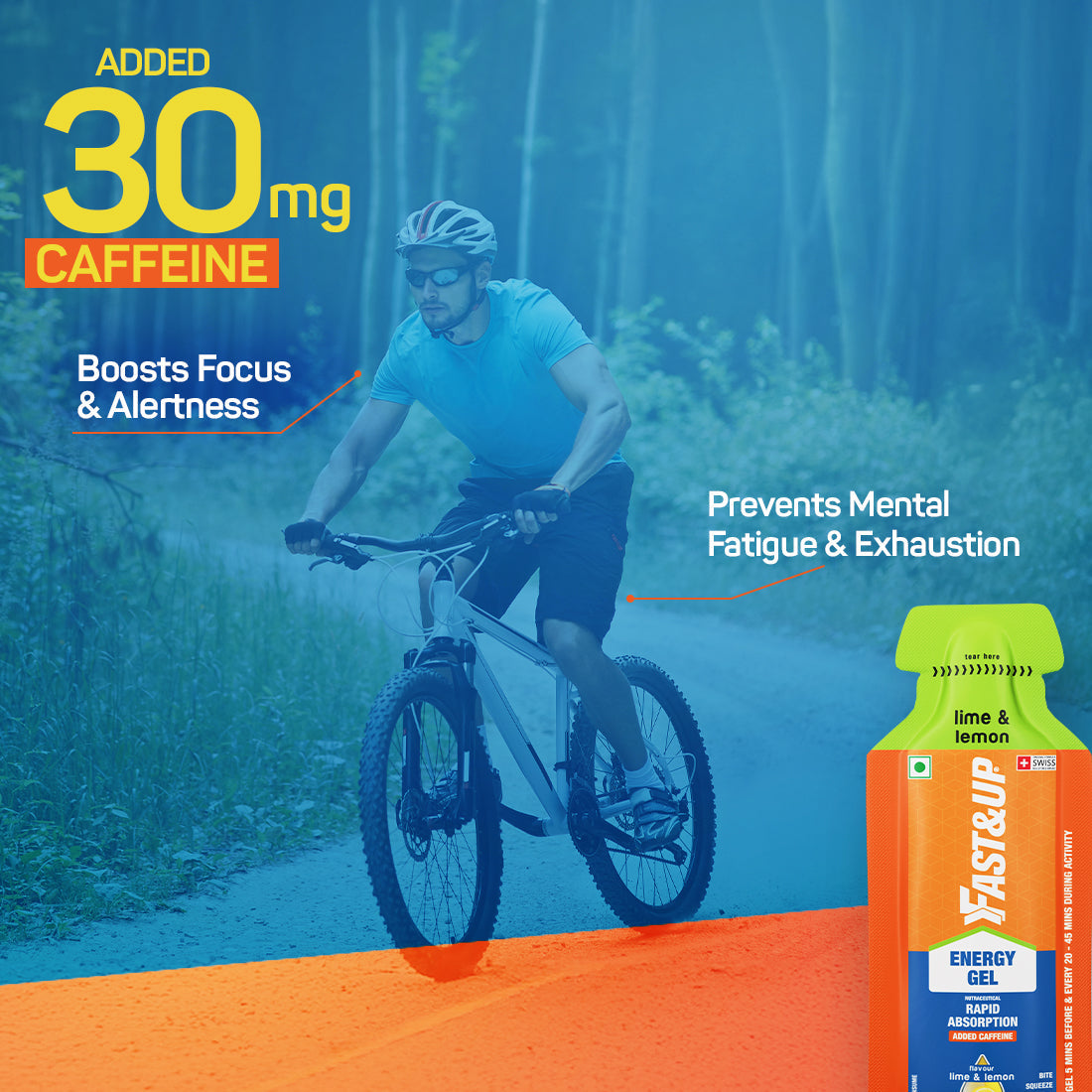 Fast&Up Energy Gel Caffeinated - Lime and Lemon