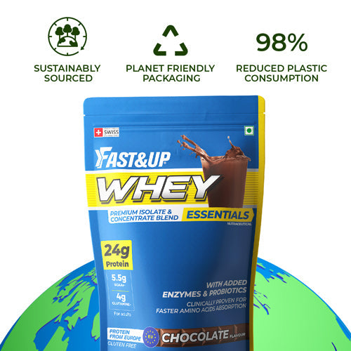 Fast&Up Whey Essentials - Premium Whey Isolate + Concentrate - Chocolate