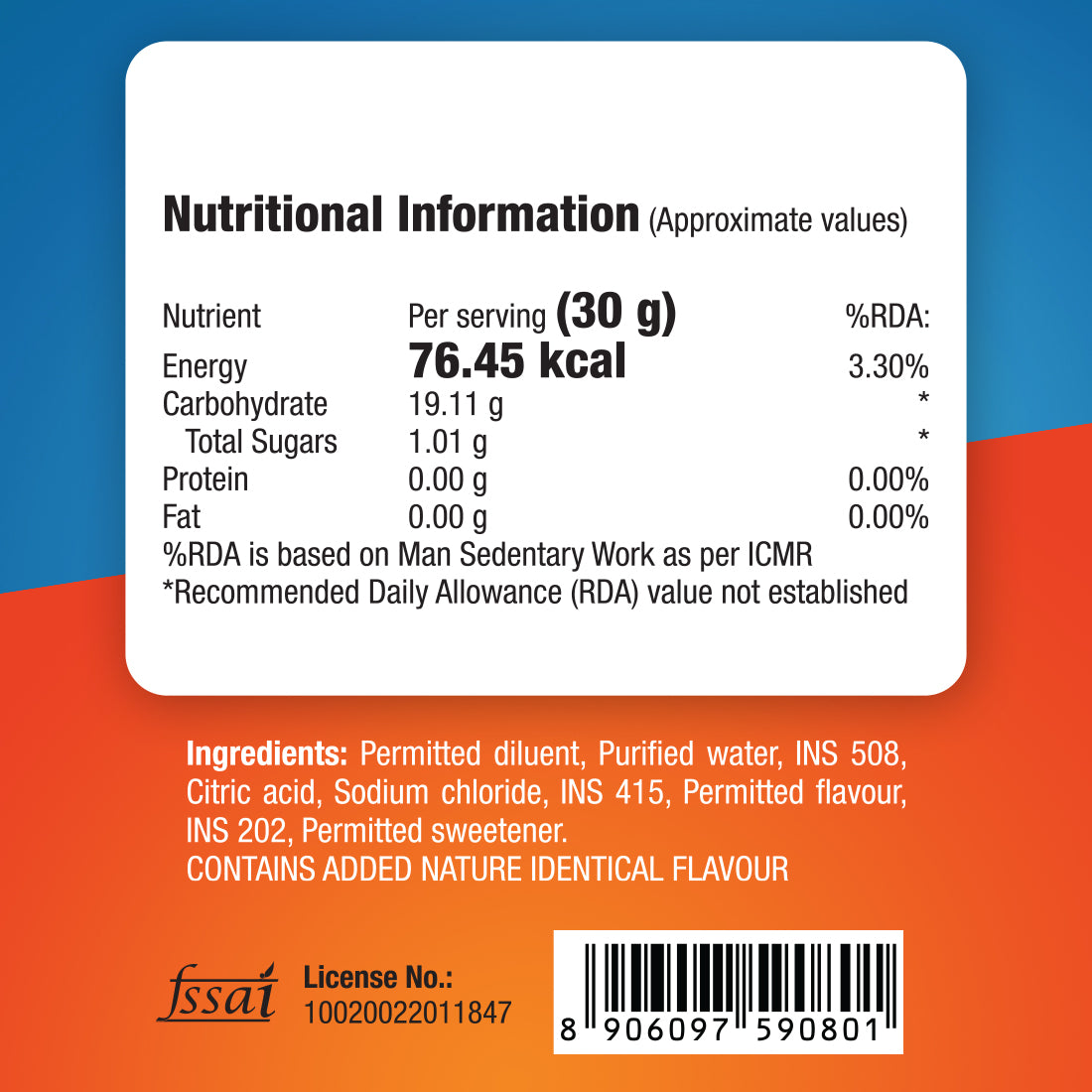 Fast&Up Energy Gel Non-Caffeinated - Zesty Lemon