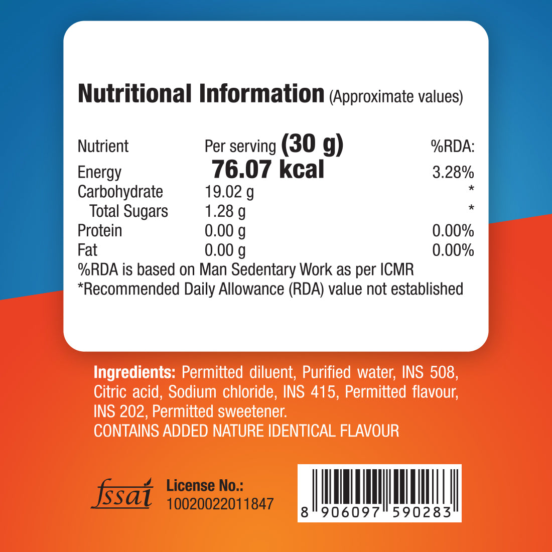 Fast&Up Energy Gel Non-Caffeinated - Classic Vanilla