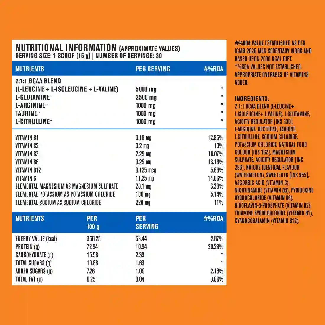 BCAA Advanced - Watermelon