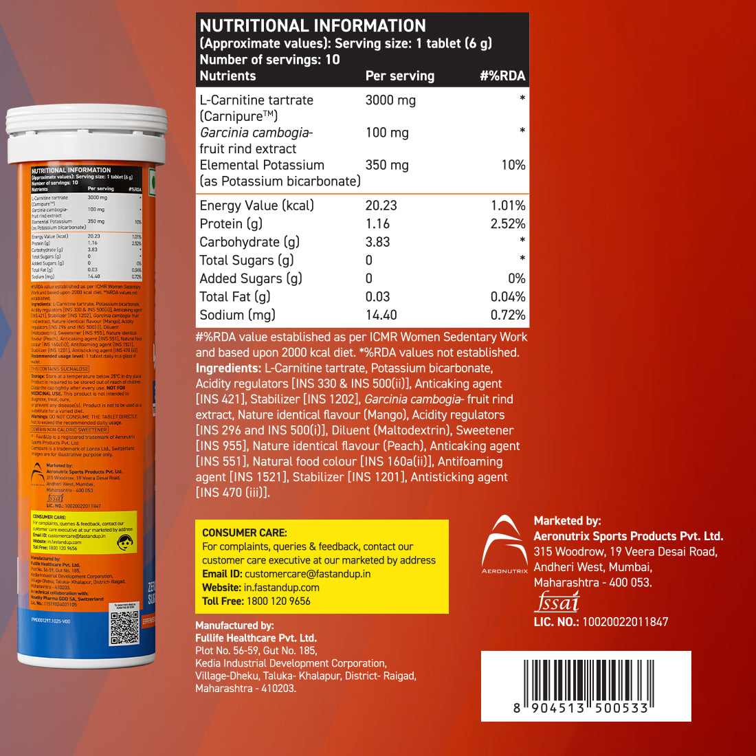 L-Carnitine 3000mg for Weight Loss - Mango