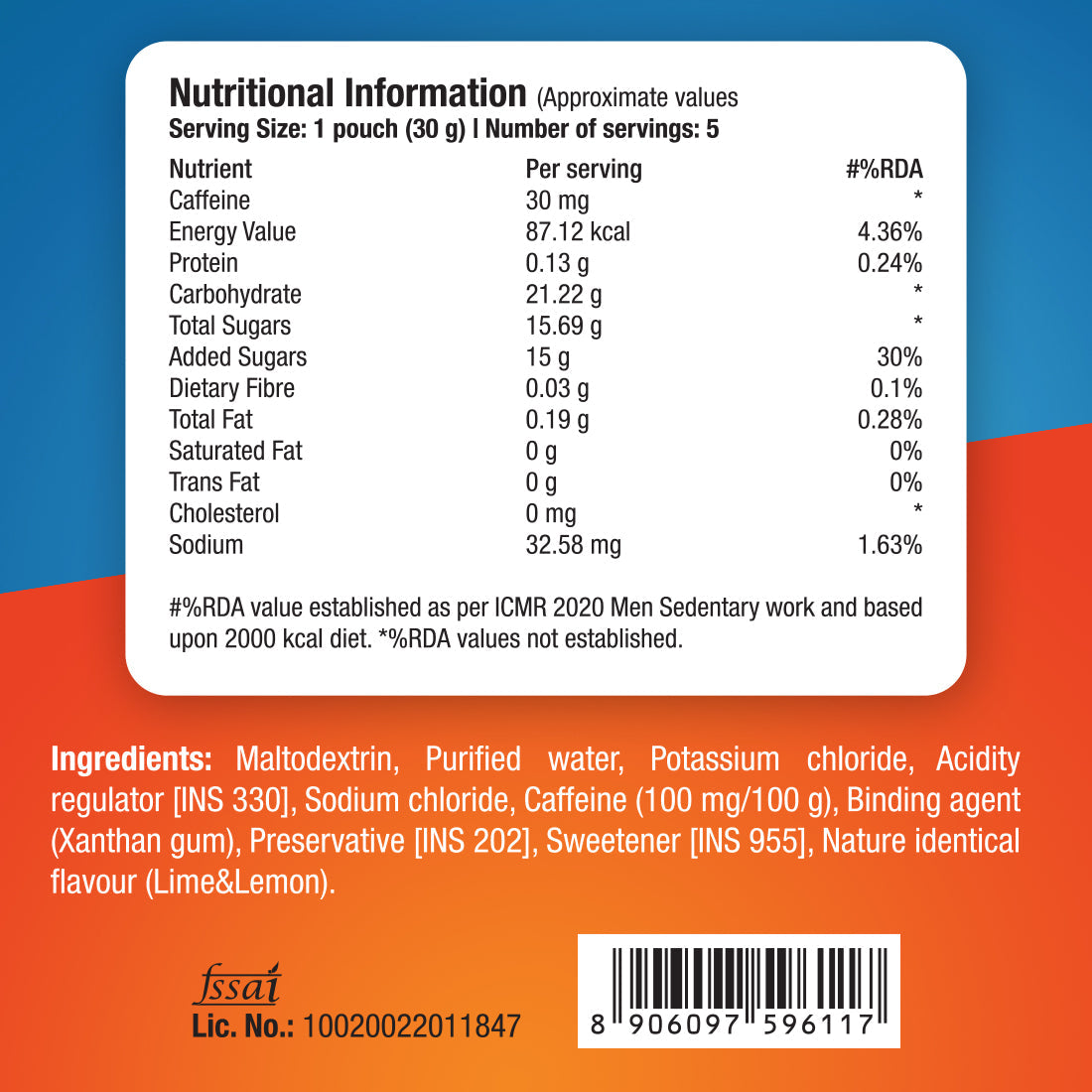 Fast&Up Energy Gel Caffeinated - Lime and Lemon