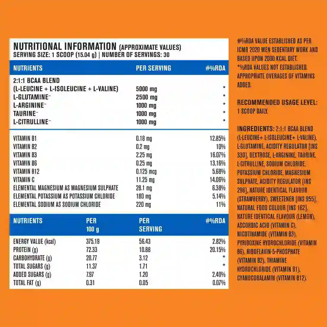 Fast and Up BCAA Berry Lemonde