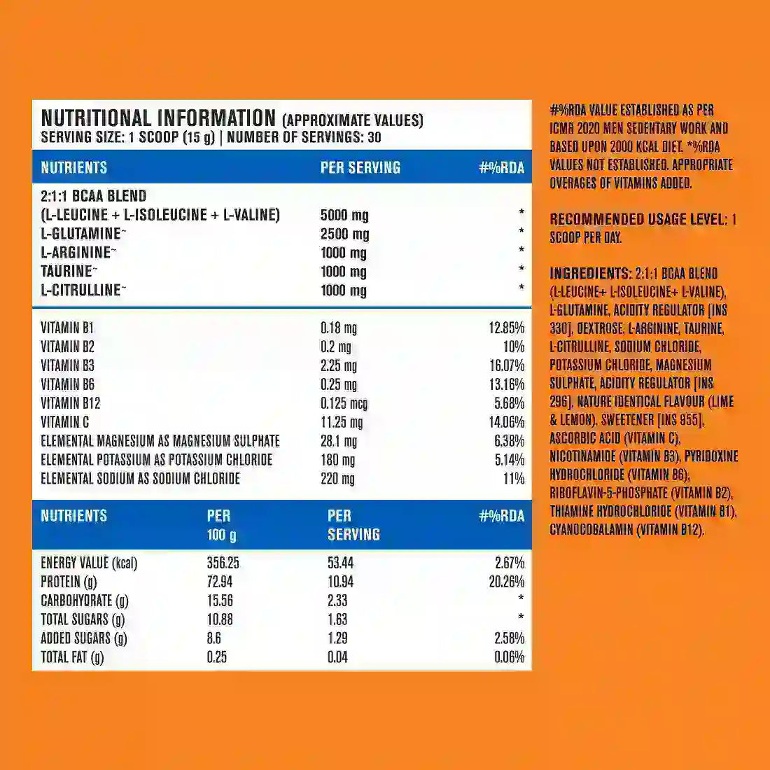 BCAA Advanced - Lime & Lemon