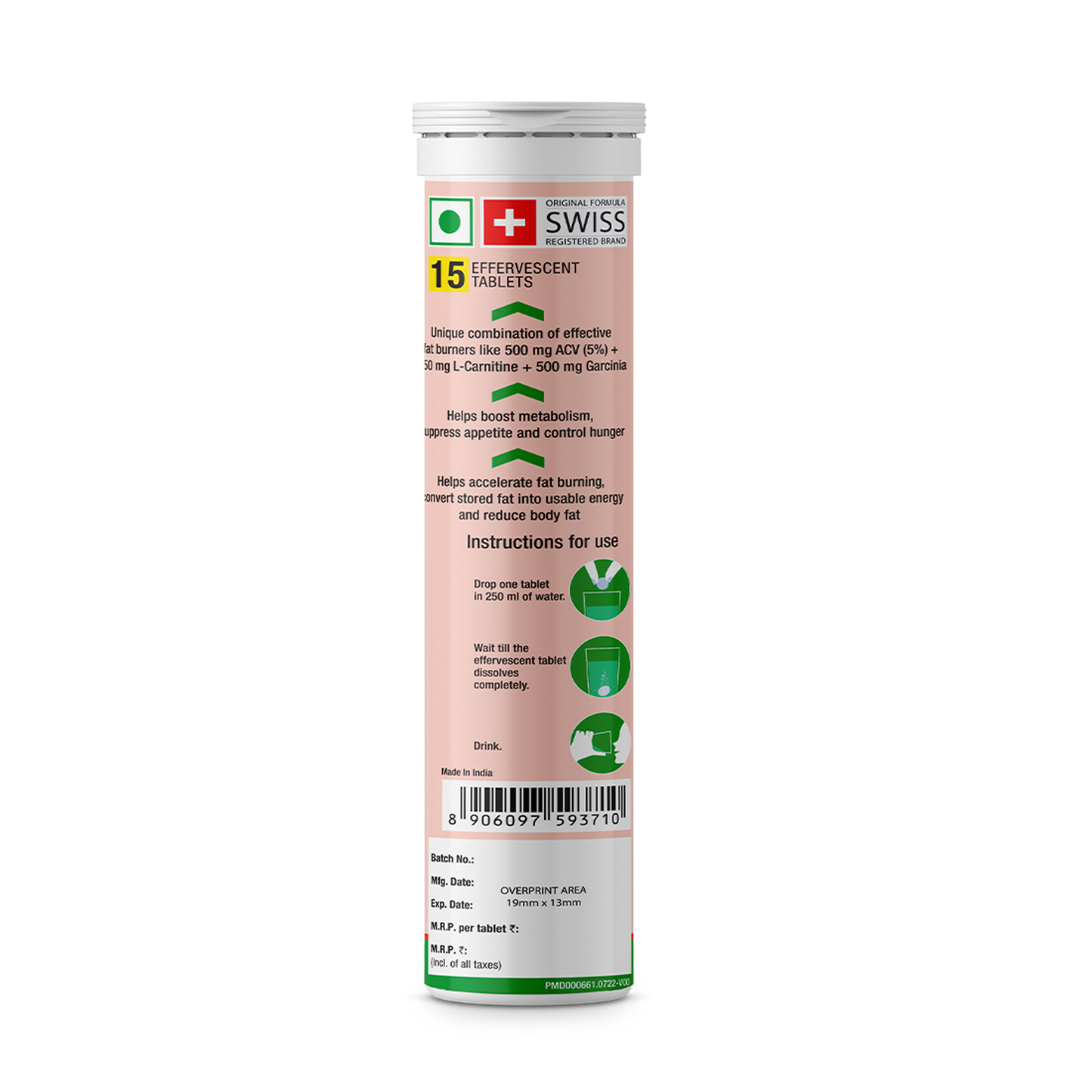 Fast&Up ACV + Carnitine + Garcinia for Weight Loss - Lemon
