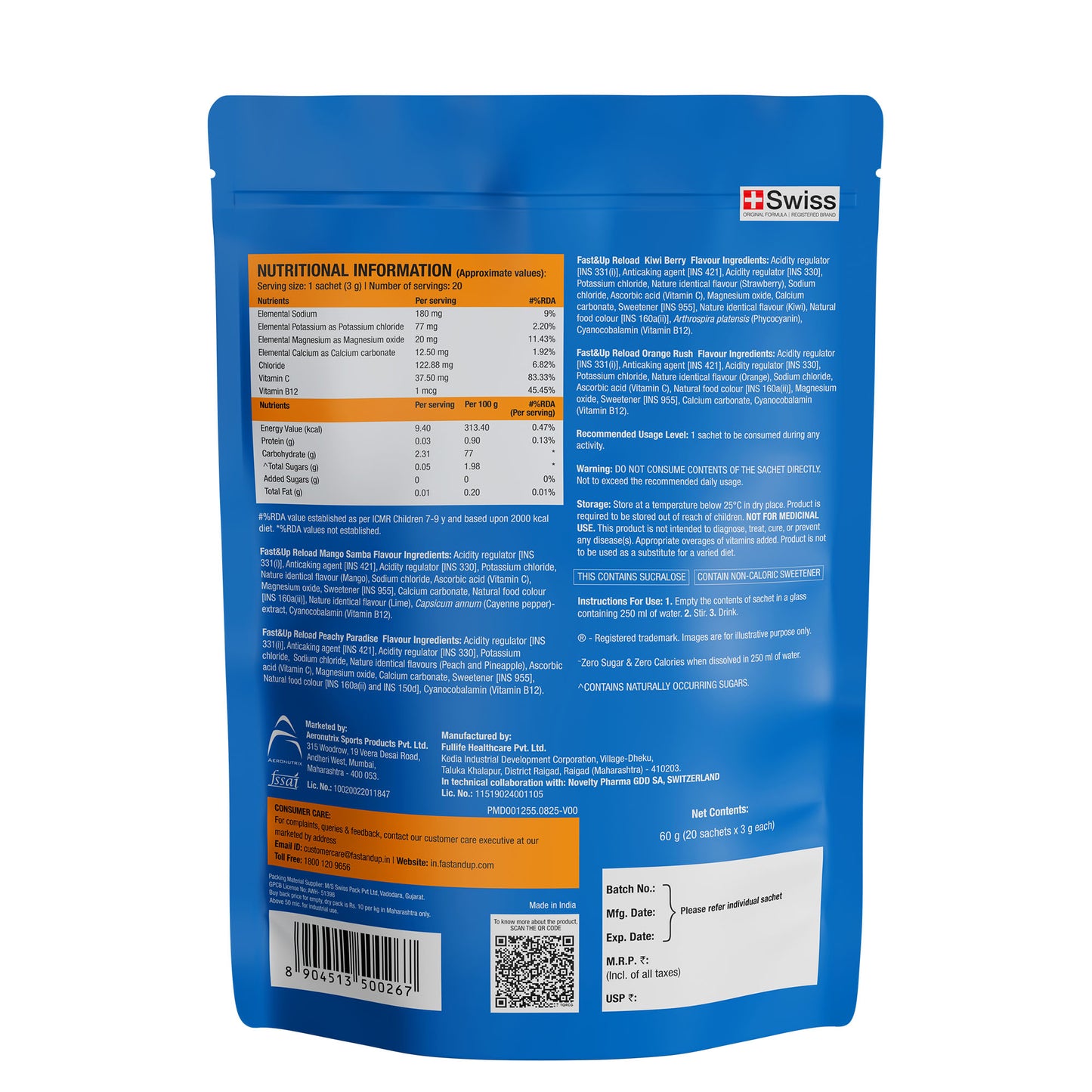 Reload Zero Sugar Instant Hydration Sticks - Assorted