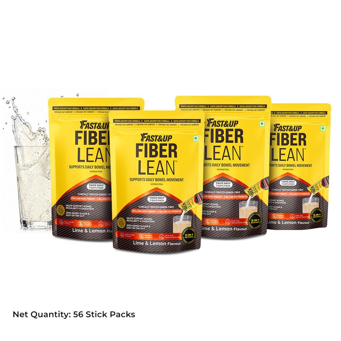 Daily Fiber | Isabgol For Constipation Relief & Better Digestion - Lime & Lemon