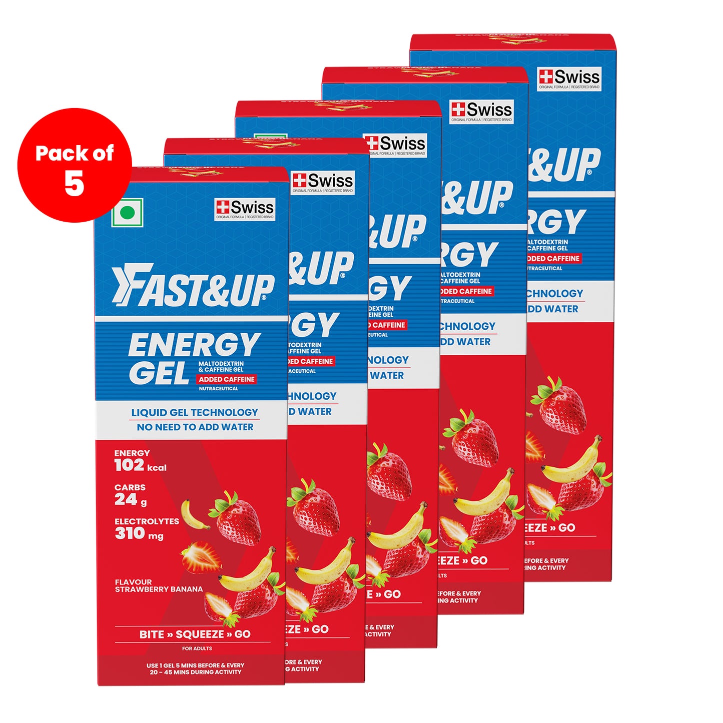 Energy Gel - Caffeinated - Strawberry Banana