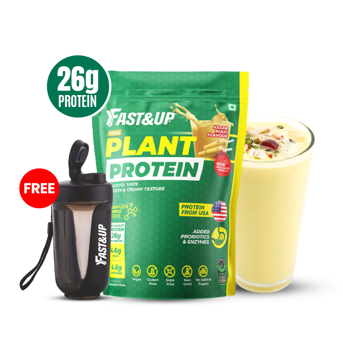 Plant Protein - Kesar Kulfi - 25 Servings + Shaker