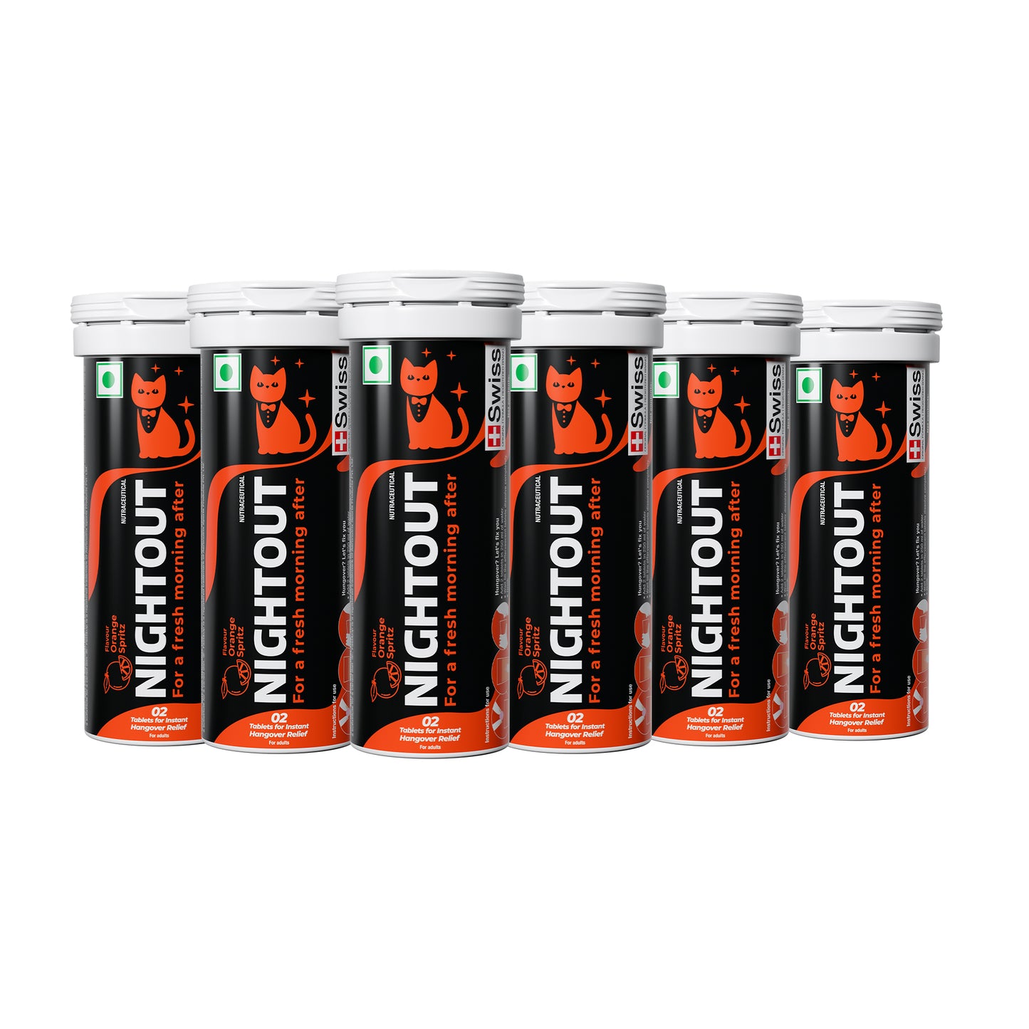 Nightout Orange Pack of 6