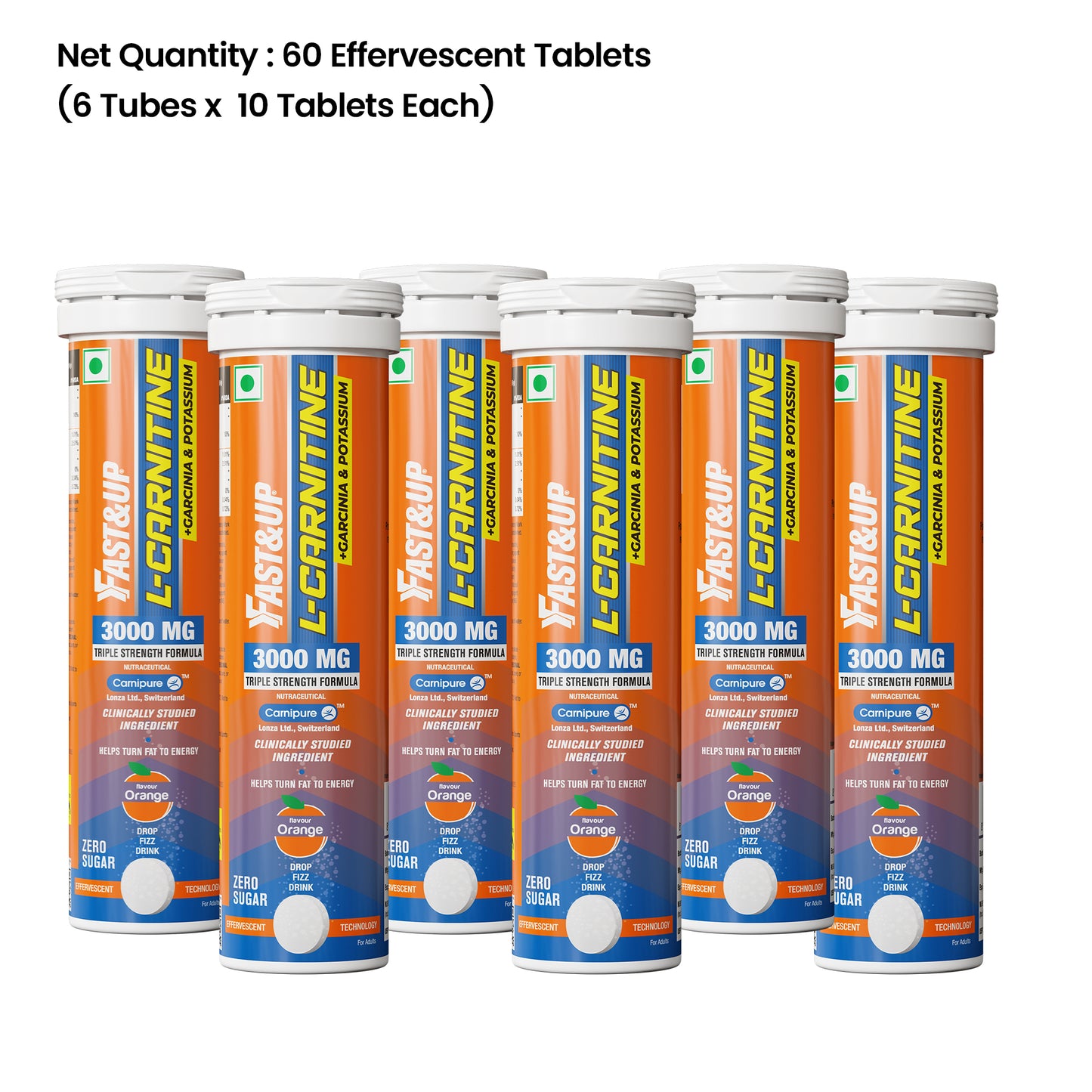 Fastandup L-Carnitine 3000MG Orange Pack of 6