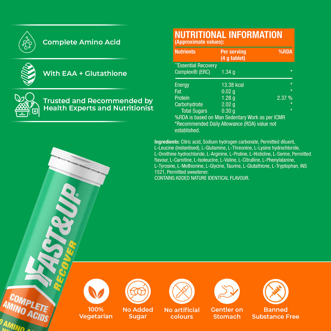 Back Label with Nutritional Information and Ingredients
