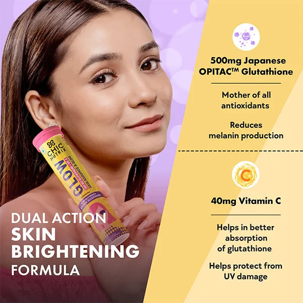 Glow – Glutathione Tablets for Skin Glow & Even-Toned Skin - Blackcurrent