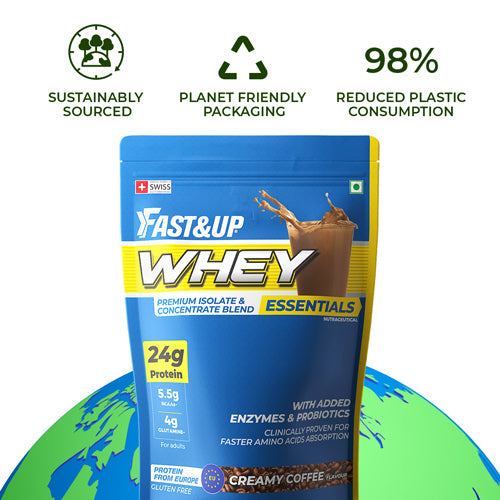 Fast&Up Whey Essentials - Premium Whey Isolate + Concentrate - Creamy Coffee