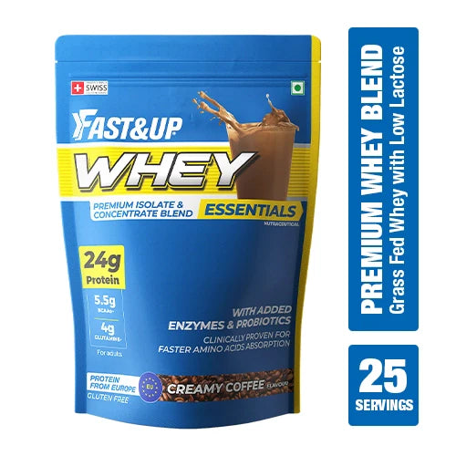 Fast&Up Whey Essentials - Premium Whey Isolate + Concentrate - Creamy Coffee