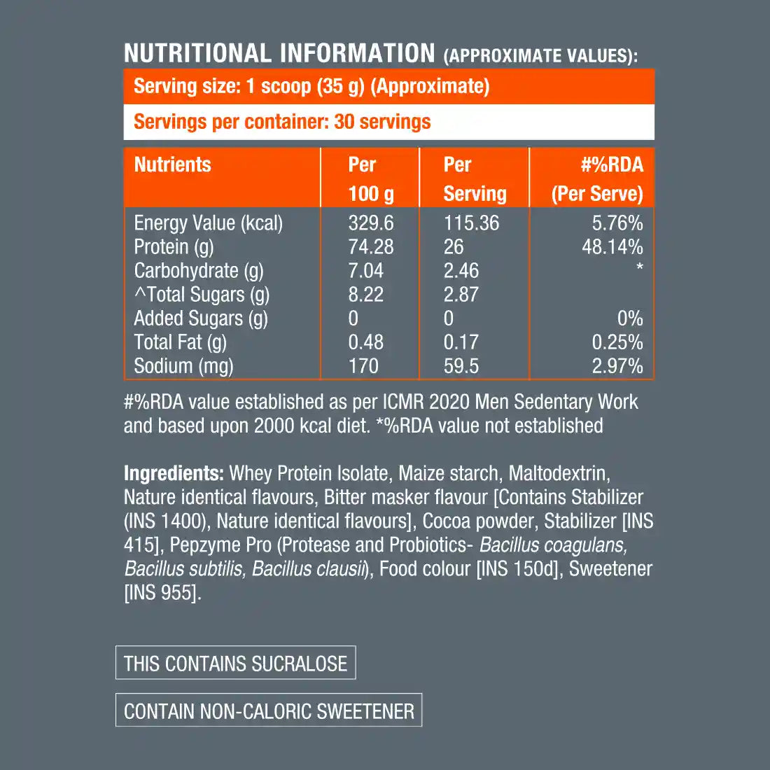 Whey Isolate - Creamy Coffee - 30 Servings
