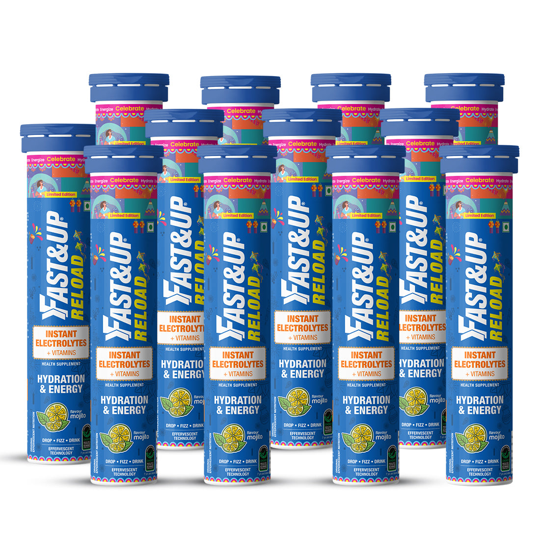 Reload - Low Sugar Instant Hydration Drink - Mojito Pack of 12