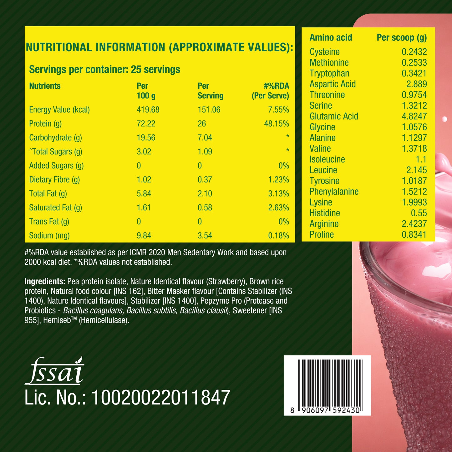Plant Protein - Strawberry Blast - 25 Servings