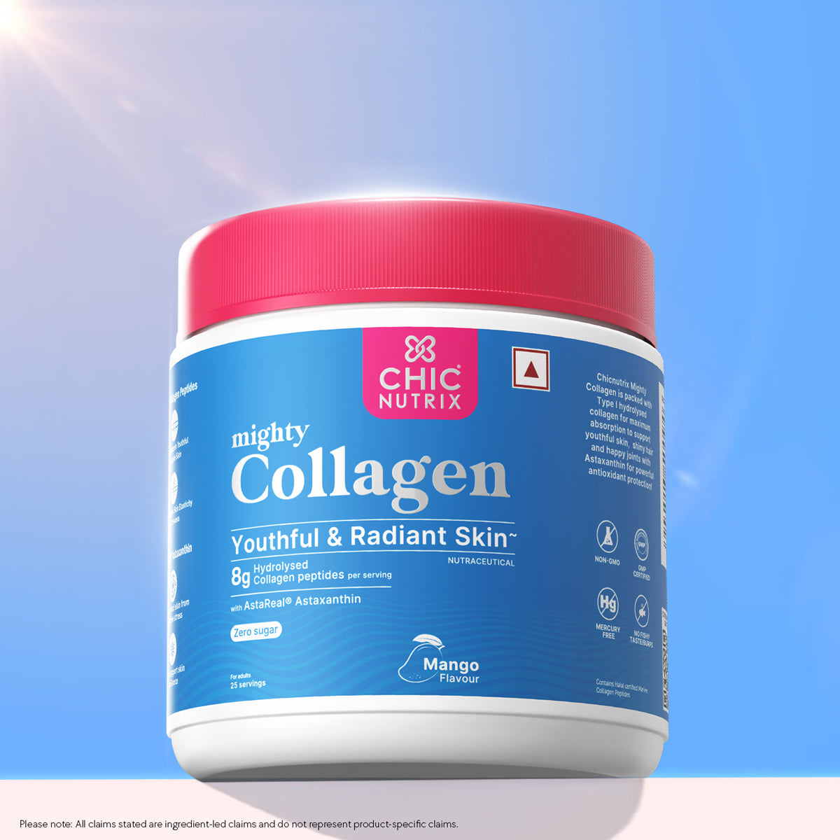 Mighty Collagen - Marine Collagen Supplement for Youthful Skin - Mango