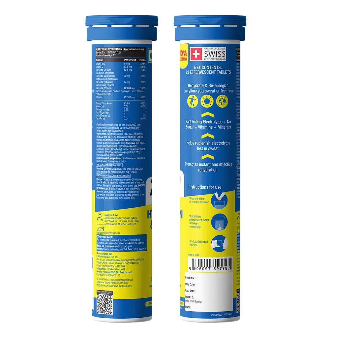 Reload Zero Sugar Instant Hydration Drink - Assorted Pack of 4