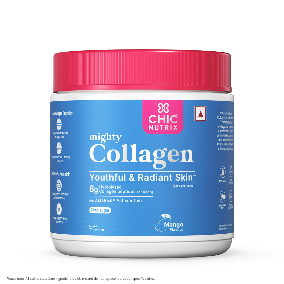 Mighty Collagen - Marine Collagen Supplement for Youthful Skin - Mango