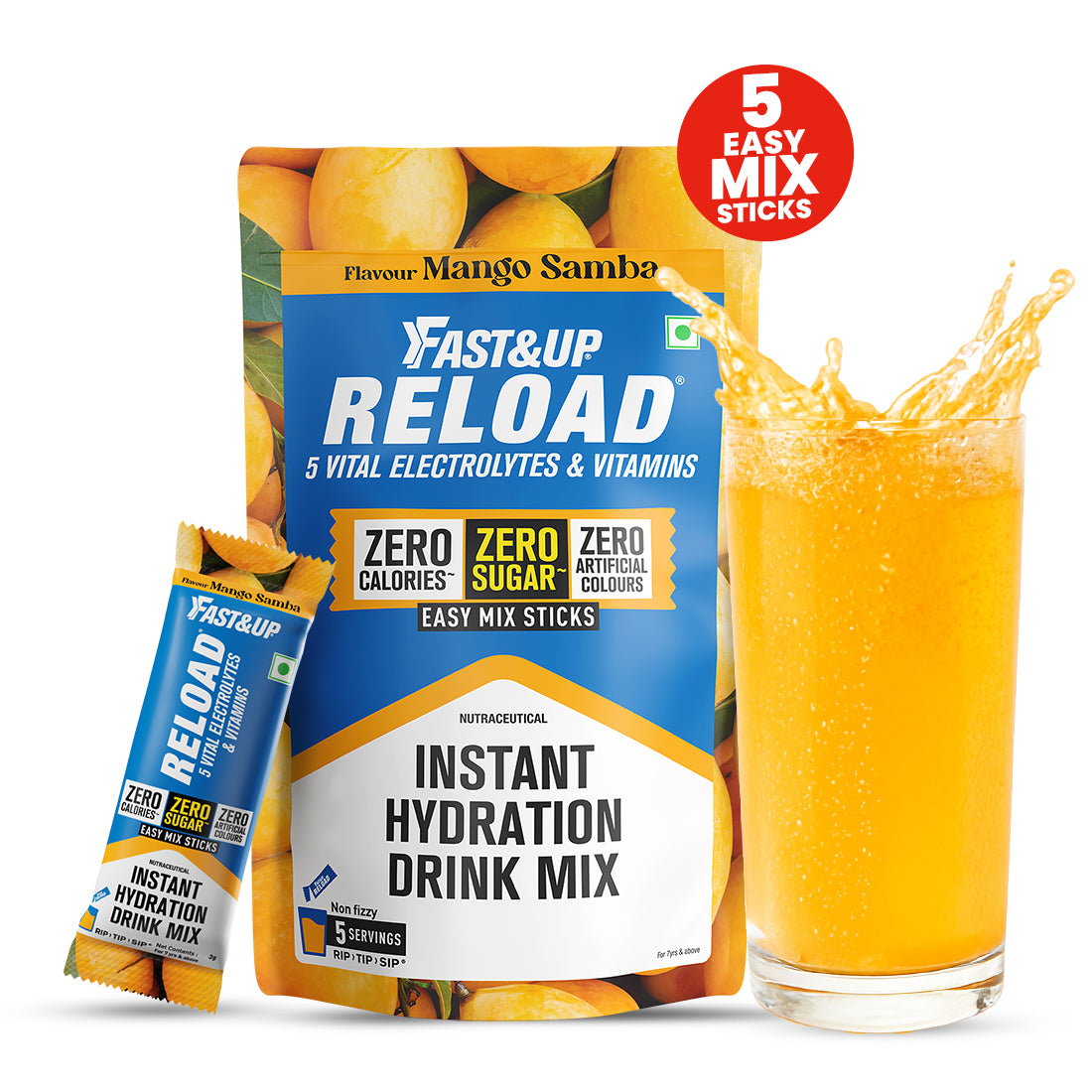 Reload Zero Sugar Instant Hydration Sticks- Mango Samba

