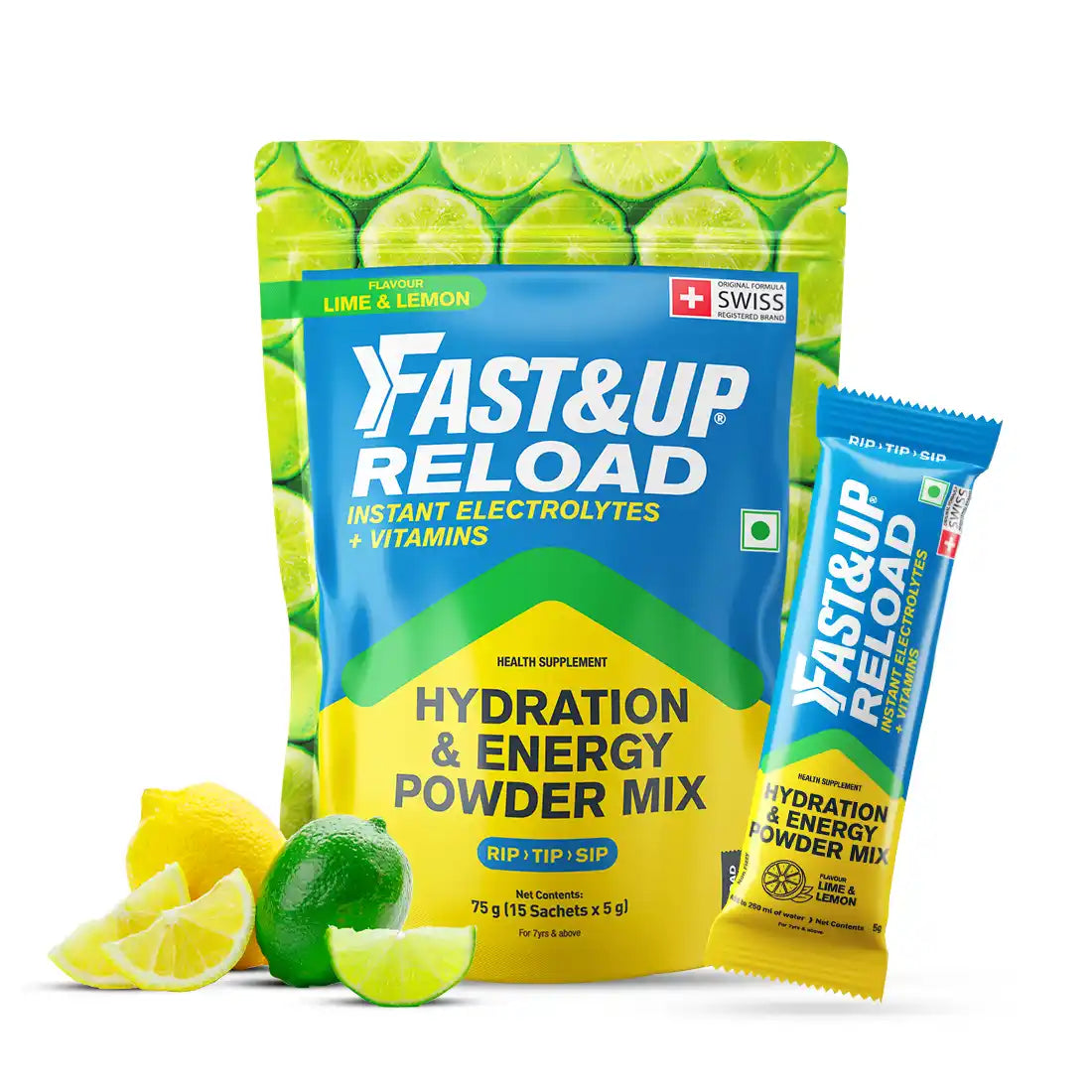 Fast&Up Reload: Portable Hydration & Energy Powder Mix Sachets