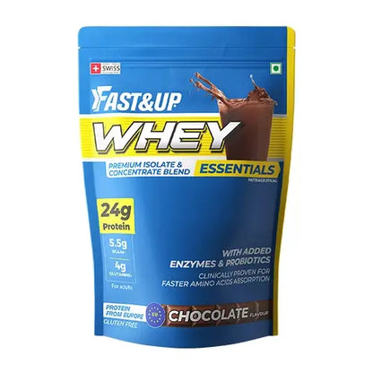 Fast&Up Whey Essentials - Premium Whey Isolate + Concentrate - Chocolate