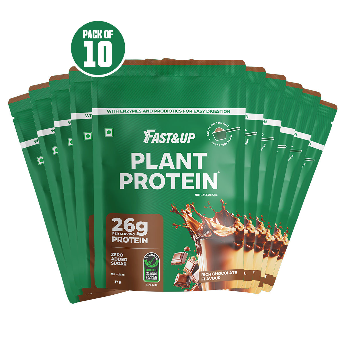 Plant Protein - Rich Chocolate - Single Serving Sachet Combo Pack