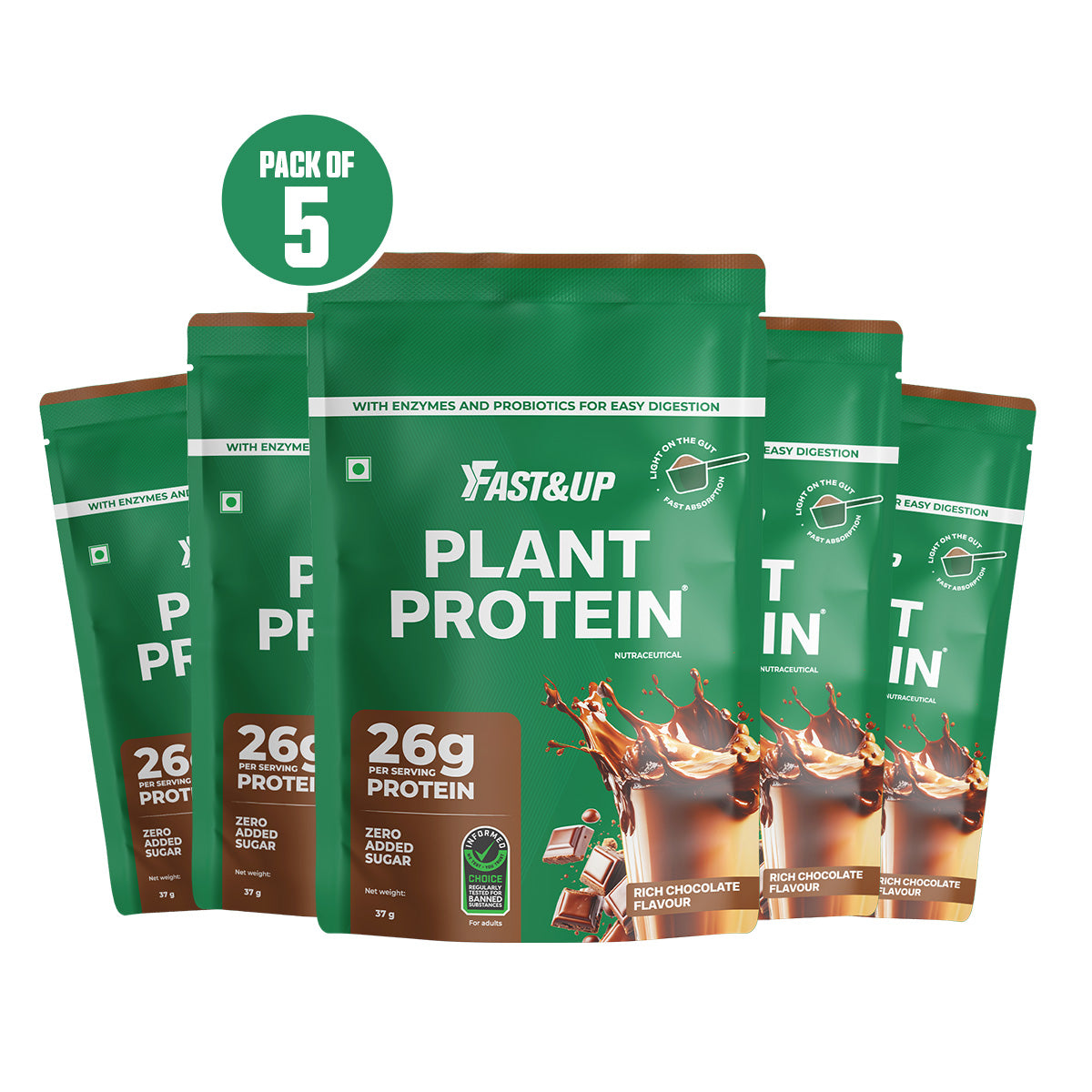 Plant Protein - Rich Chocolate - Single Serving Sachet Combo Pack