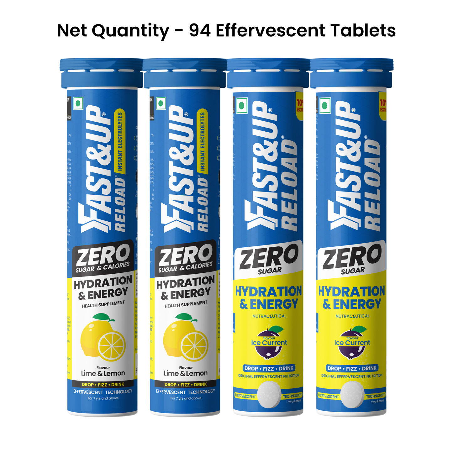 Reload Zero Sugar Instant Hydration Drink - Assorted Pack of 4