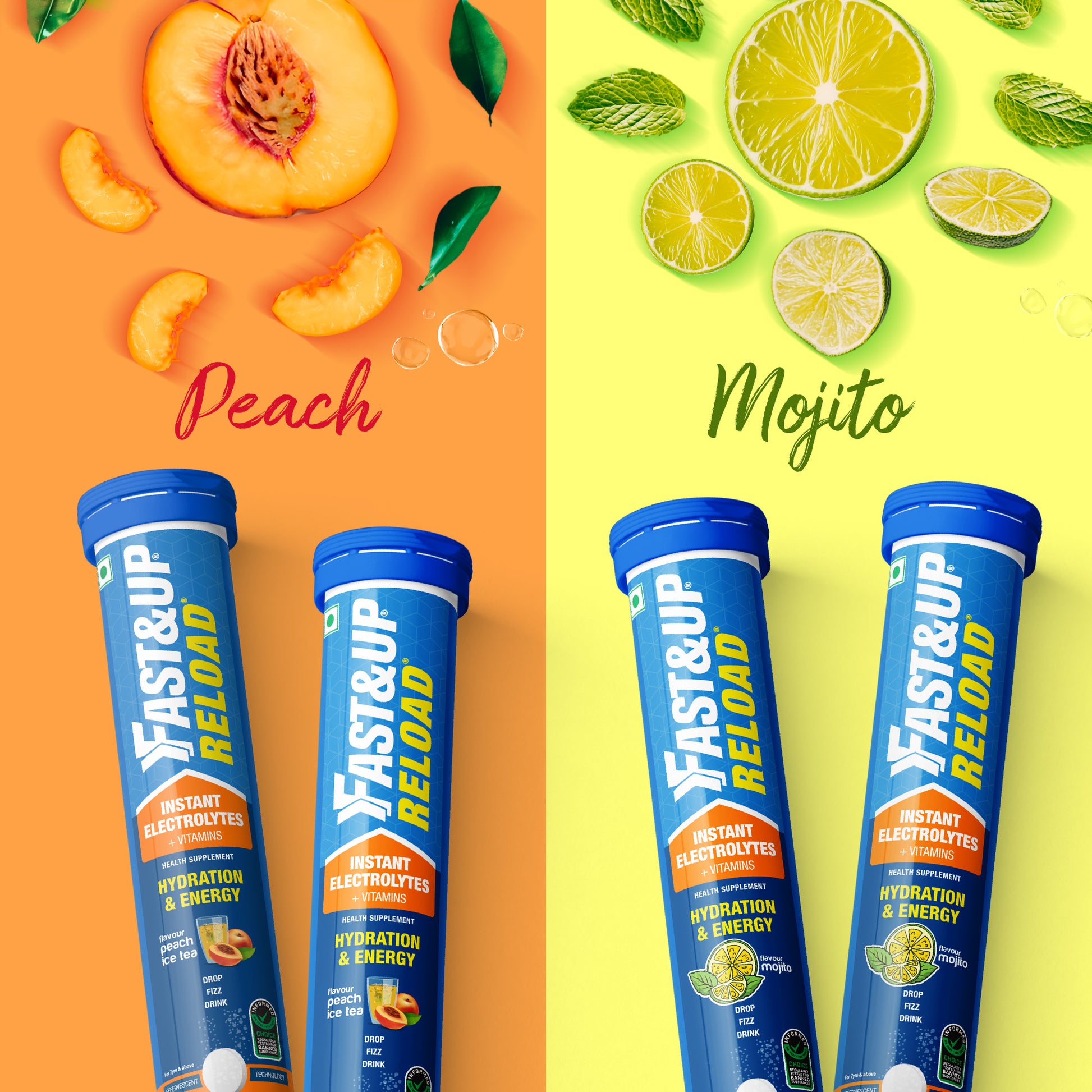 Fastandup Reload Peach and Mango Flavour