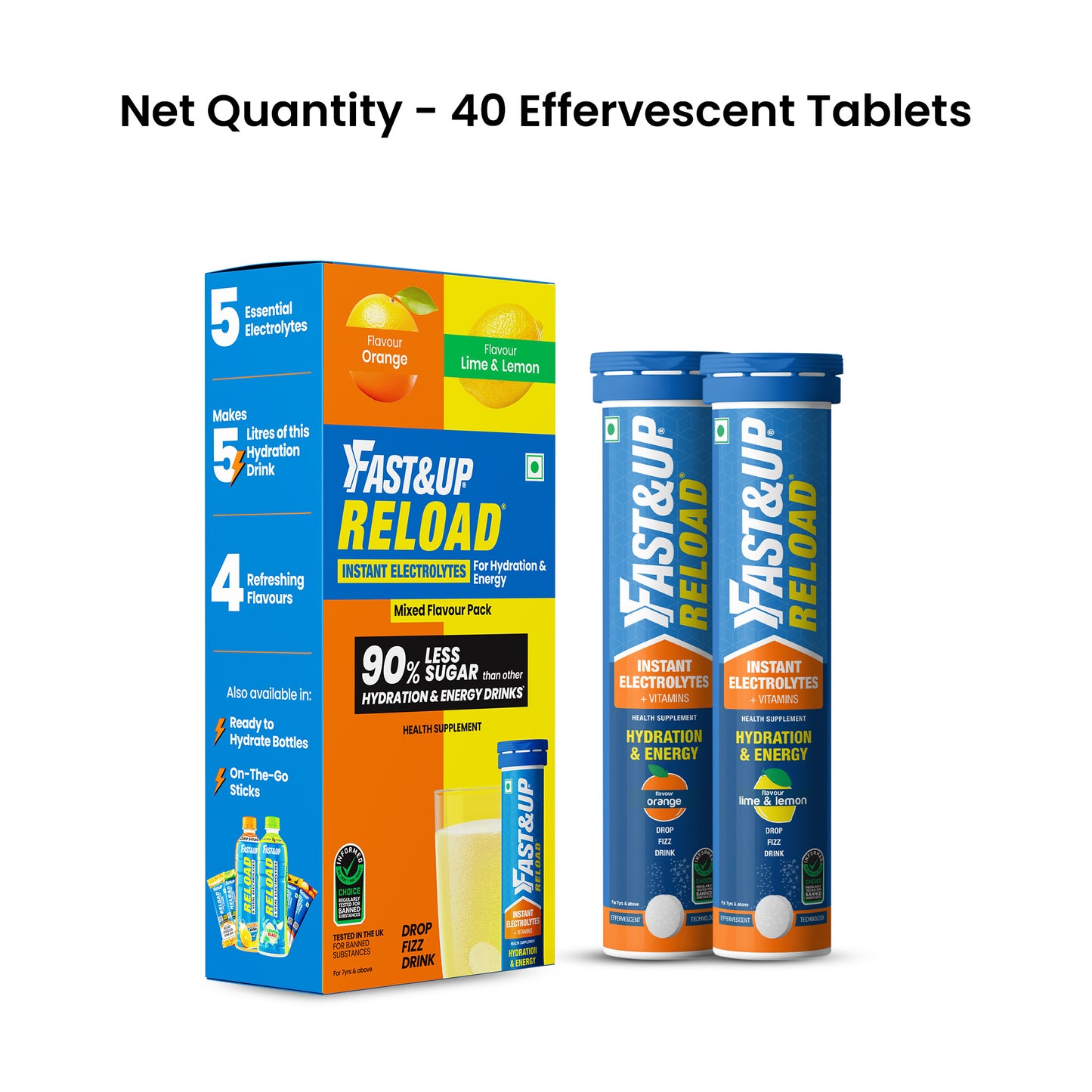 Reload Low Sugar Assorted 2's- Lime and Lemon + Orange