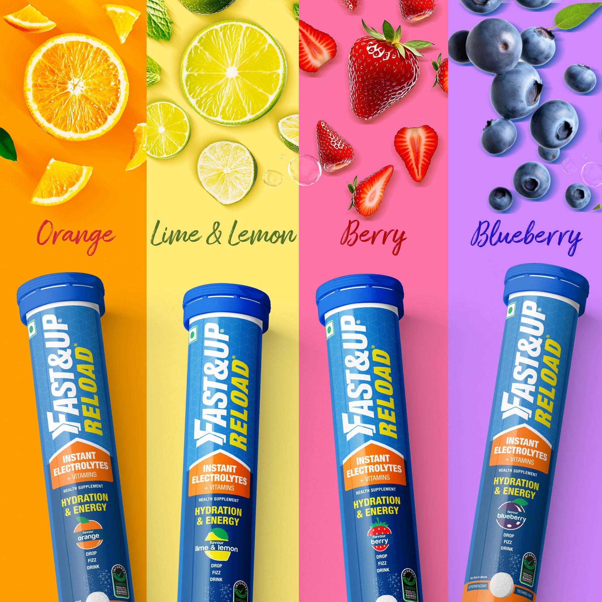 Fastandup Reload Orange Lime&Lemon Berry and Blueberry