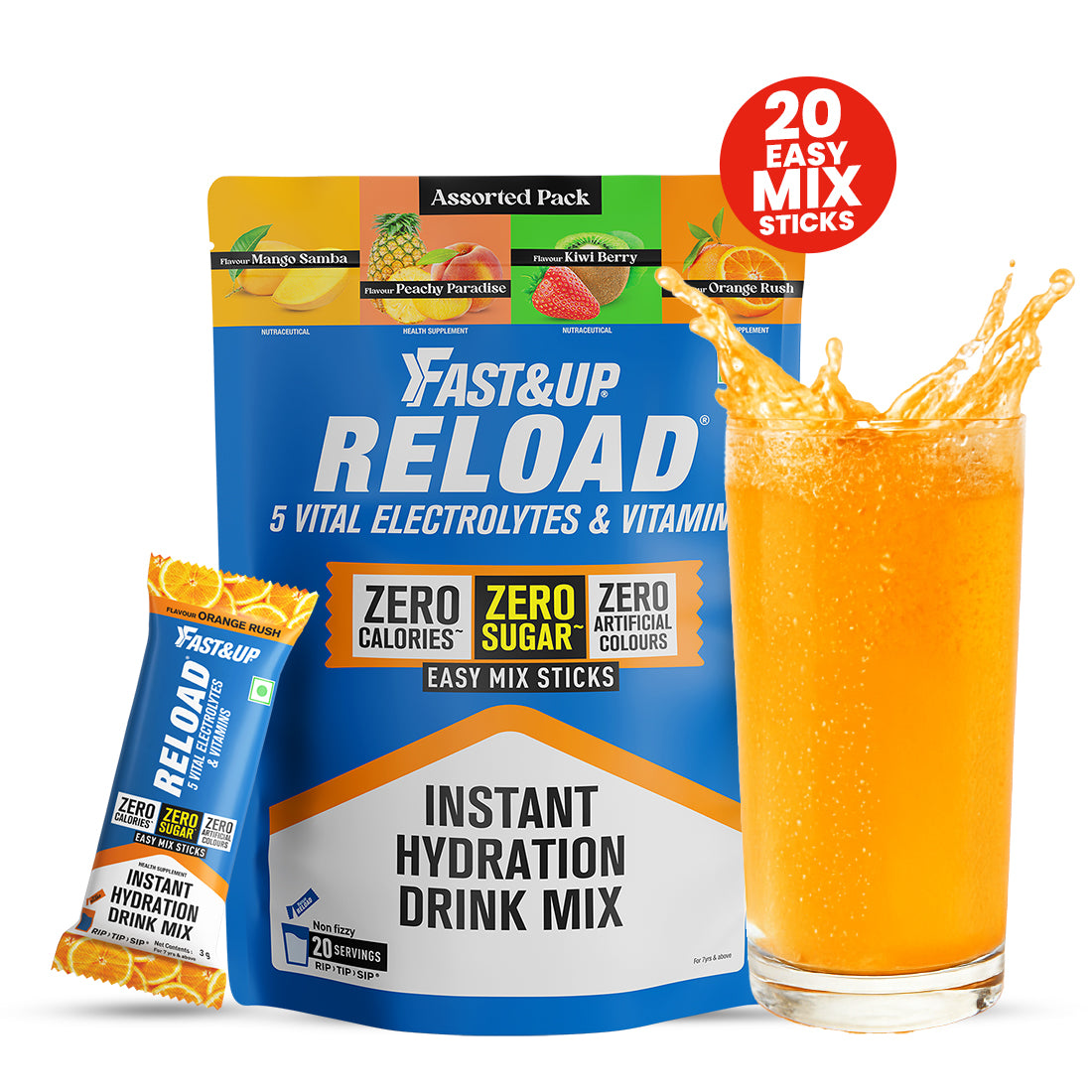 Reload Zero Sugar Instant Hydration Sticks - Assorted
