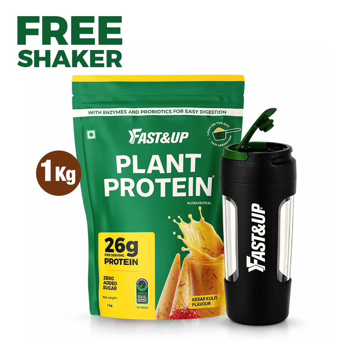 Protein Kesar Kulfi 1kg + Free Spillproof Shaker
