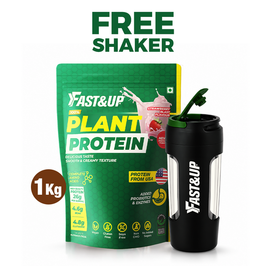 Plant Protein Strawberry Blast 25servings + Free Spillproof Shaker