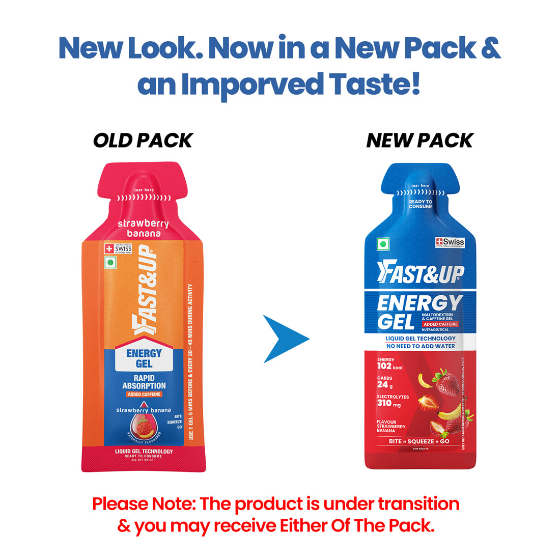 Energy Gel - Caffeinated - Strawberry Banana