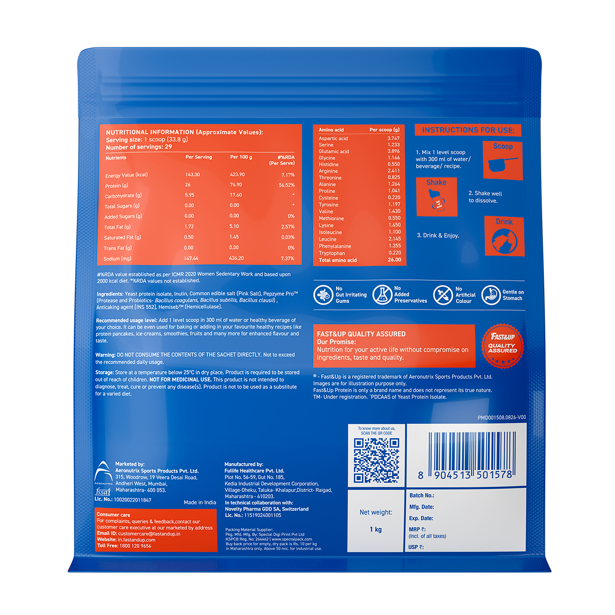 Yeast Protein - Unflavoured - 1kg