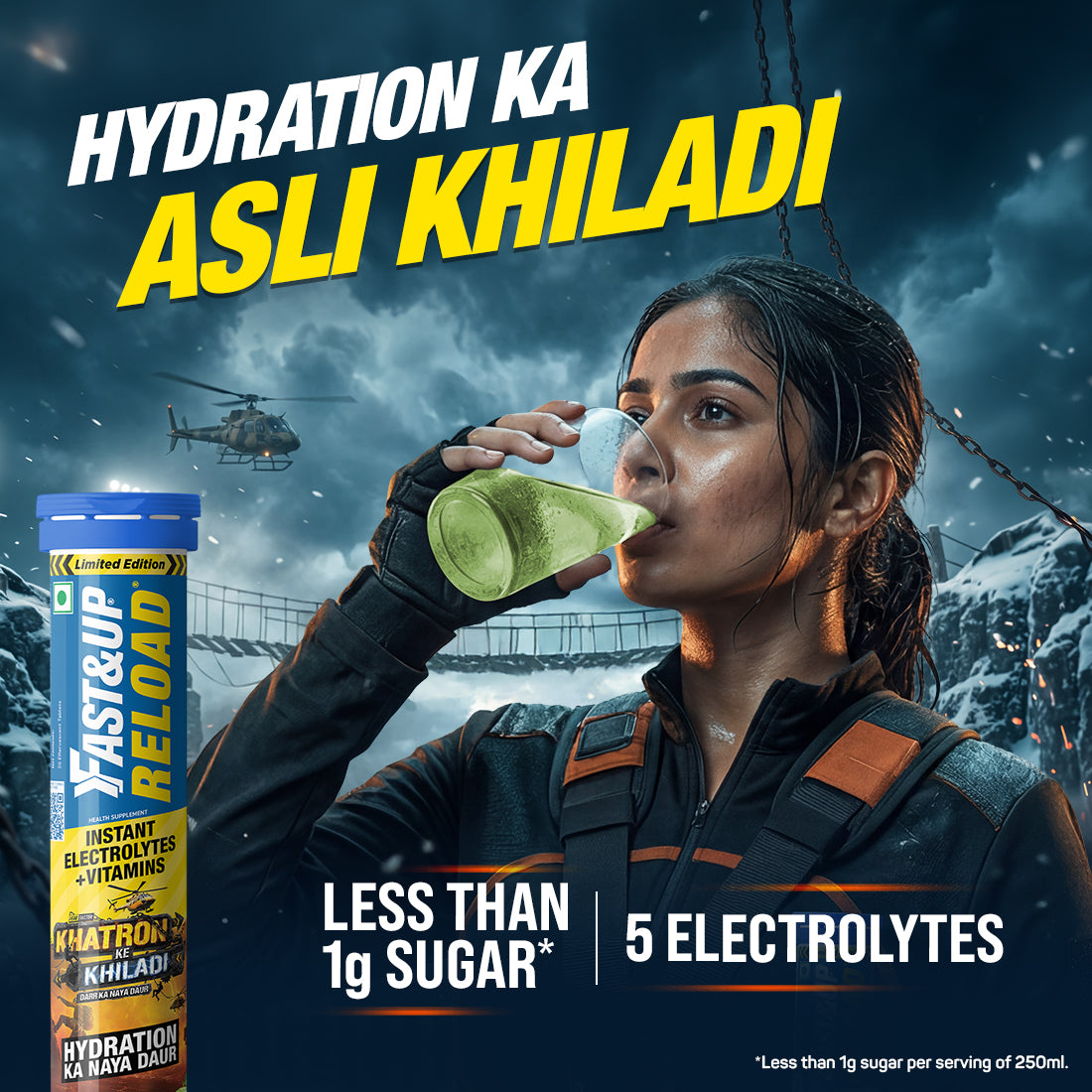 Reload- Low Sugar Instant Hydration Drink- Khatron Ke Khiladi Special Edition