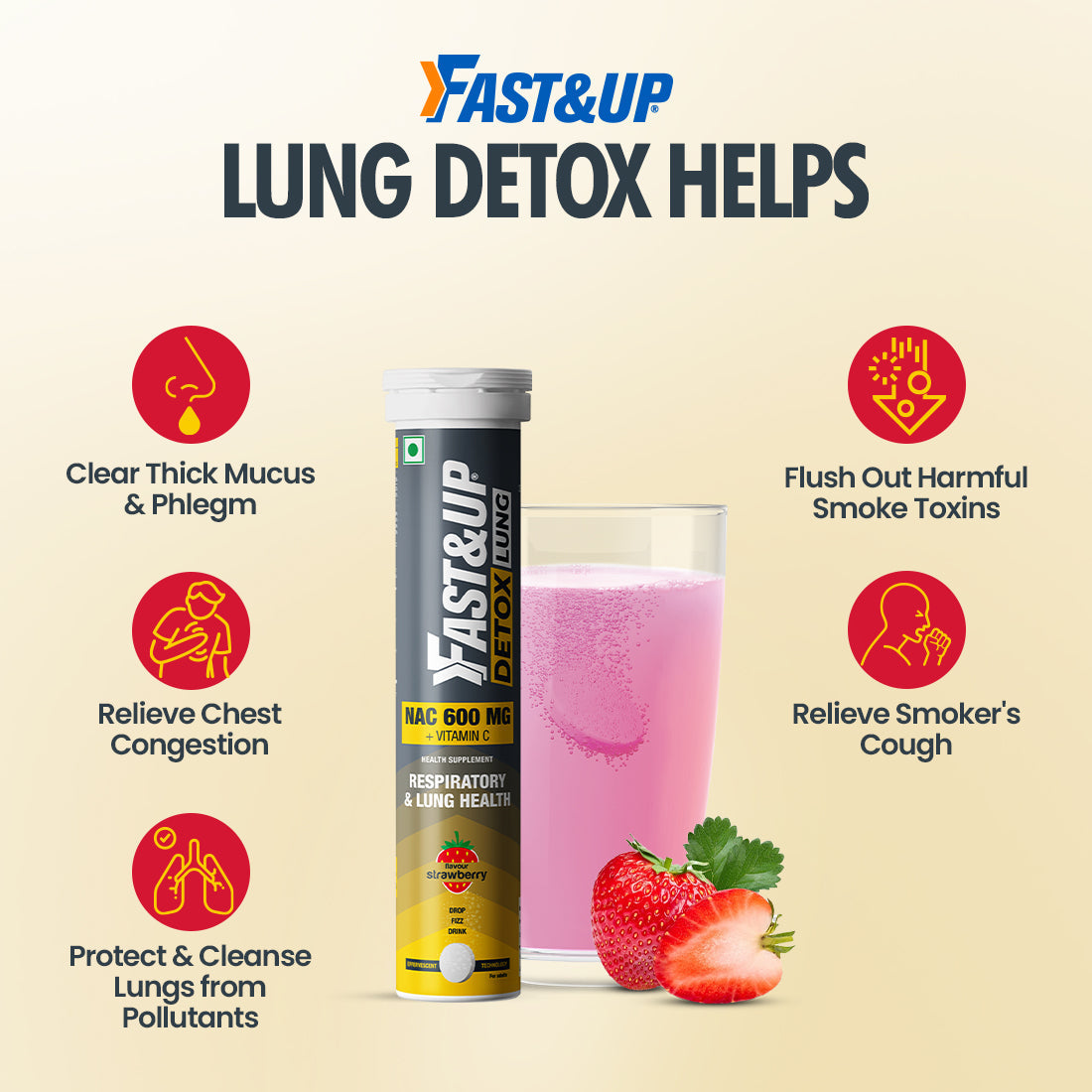 Daily Lung Cleanser with NAC + Vit. C - Strawberry